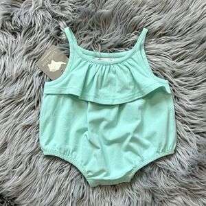 Lucky Jade Little Girls' Teal Ruffled Bubble Size 3/6 Month NEW